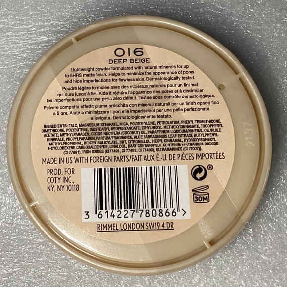 Rimmel London Stay Matte Powder 016 Deep Beige New (3 for $27) - Picture 4 of 5